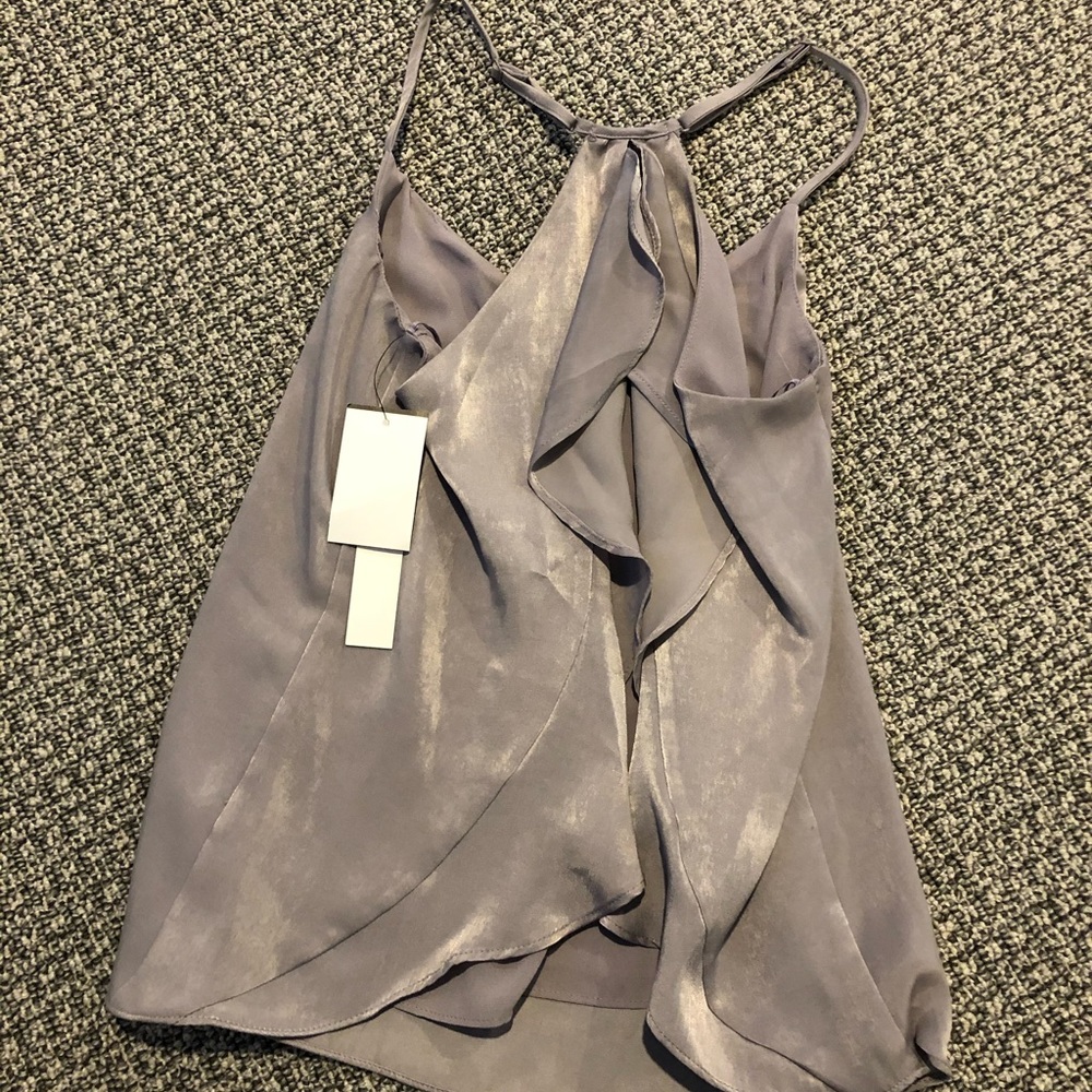 Purple Design Lab Ruffle Tank Top NEW - Picture 2 of 2